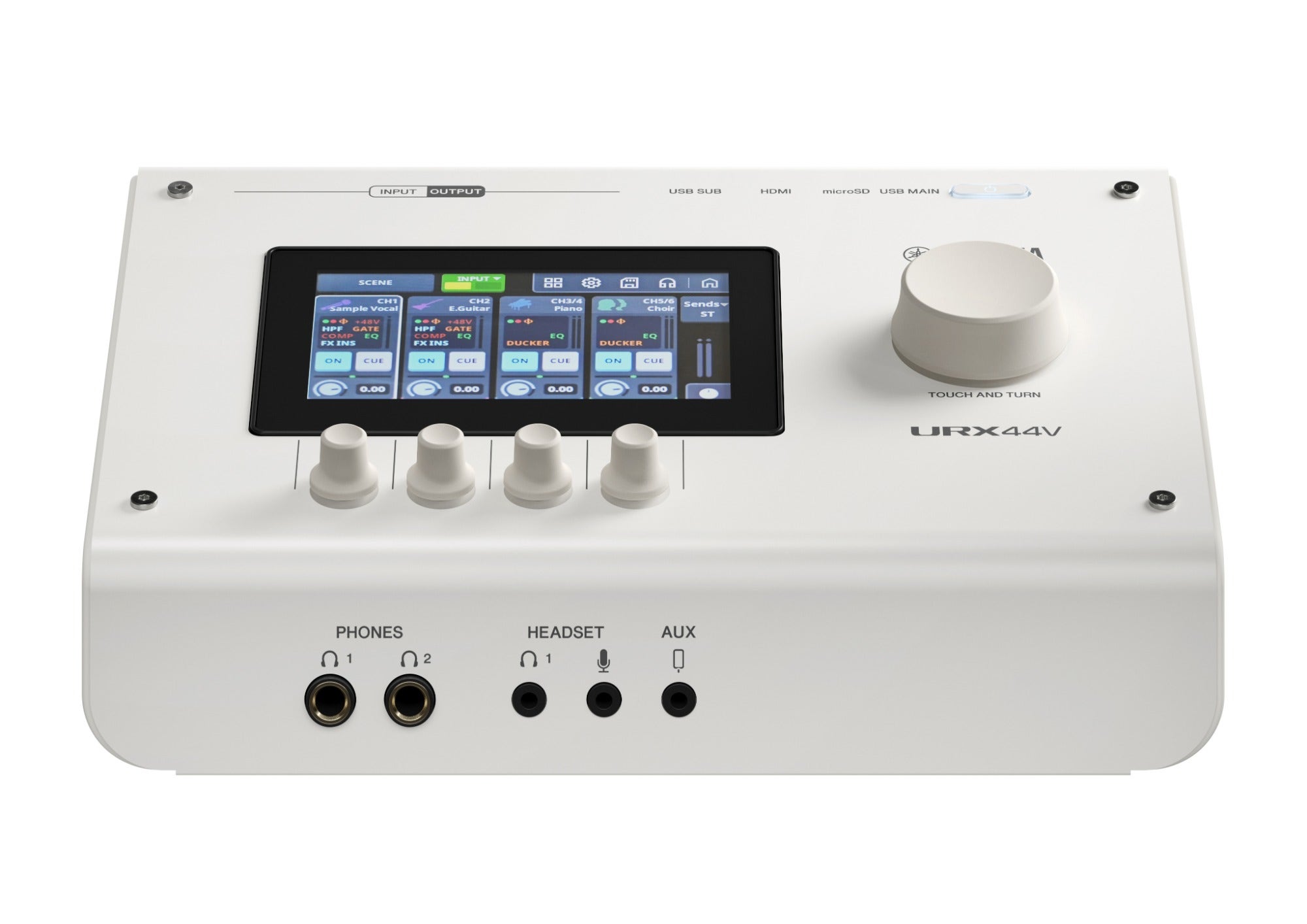 Yamaha URX44V USB Audio Interface with Touchscreen