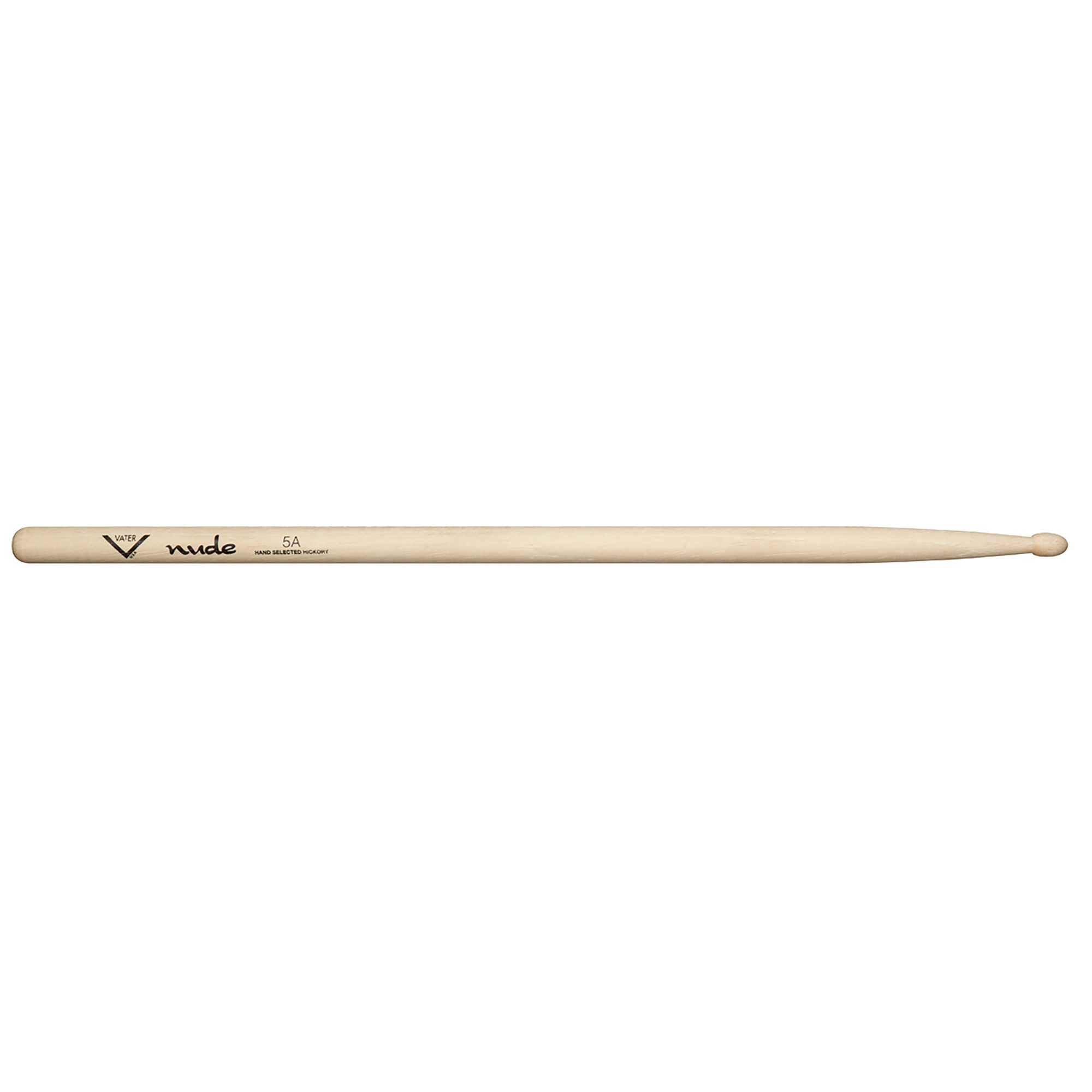 Vater Nude 5A Hickory Wood Tip Drum Sticks Pair