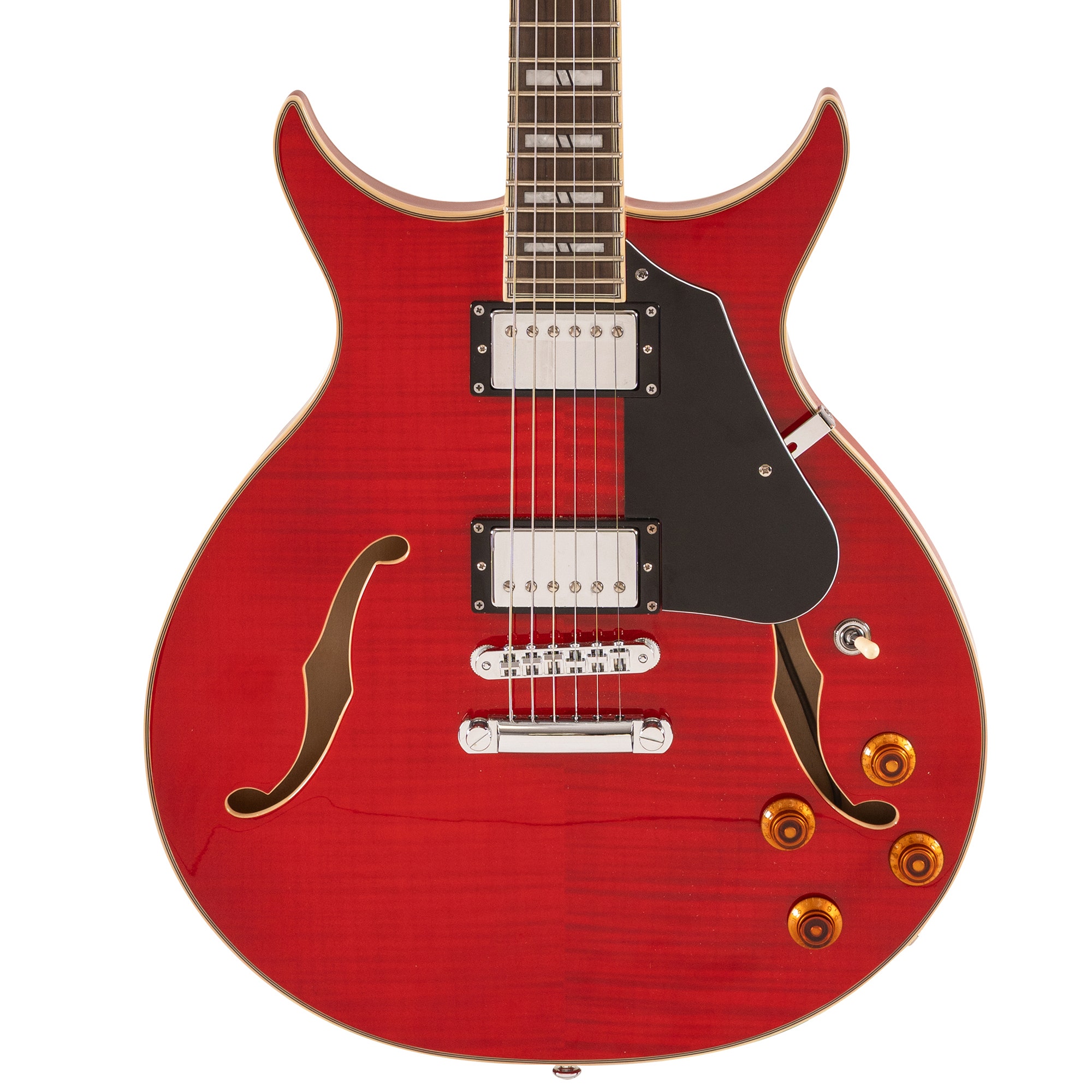 Washburn SH35 Semi-Hollow Body Guitar Trans Red
