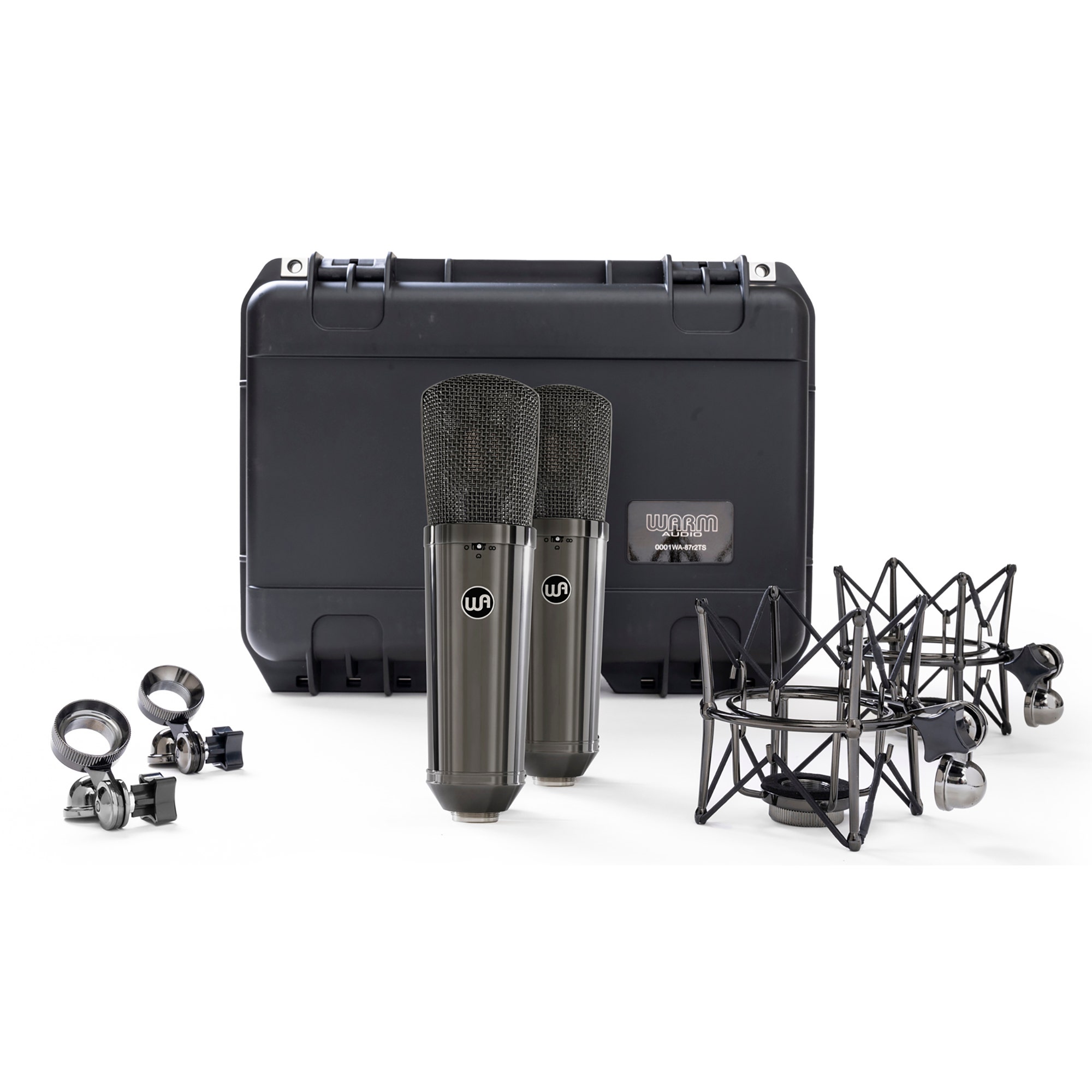 Warm Audio WA-87 R2 TS Titanium Stereo Pair Condenser Microphone Pack