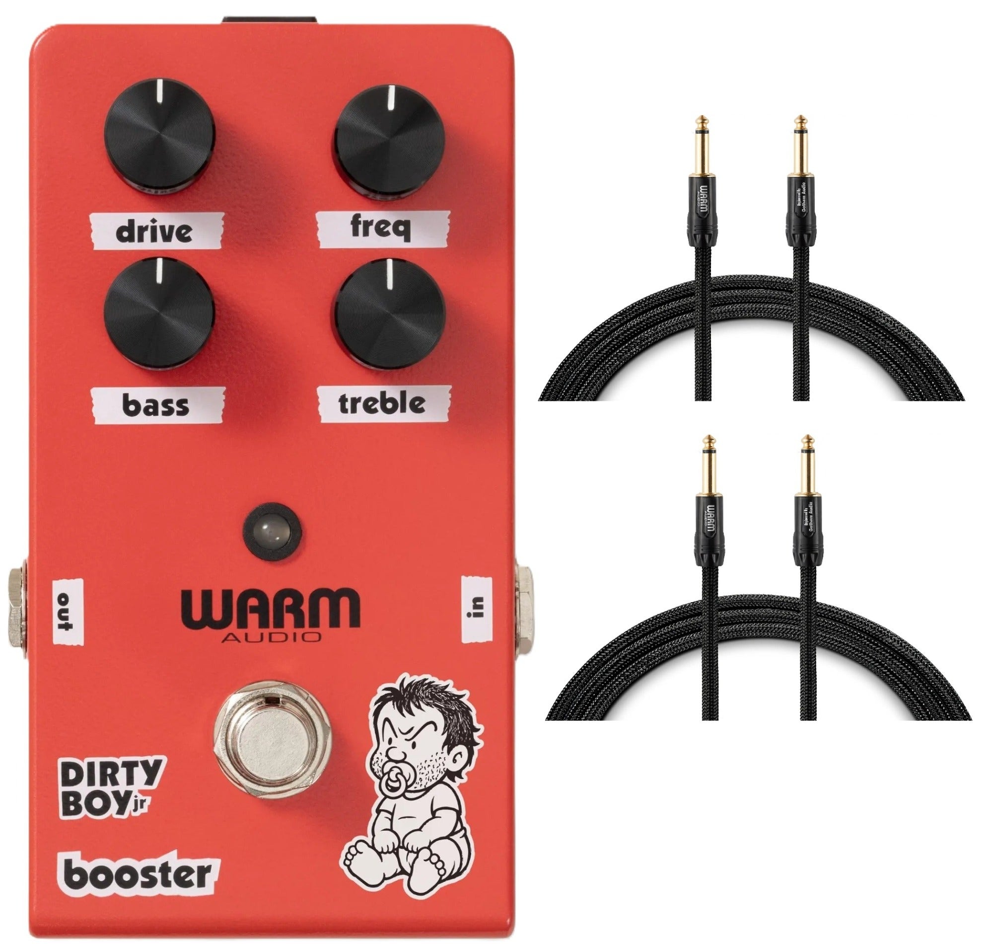 Warm Audio Dirty Boy Booster Jr. Booster Pedal with Free Cables