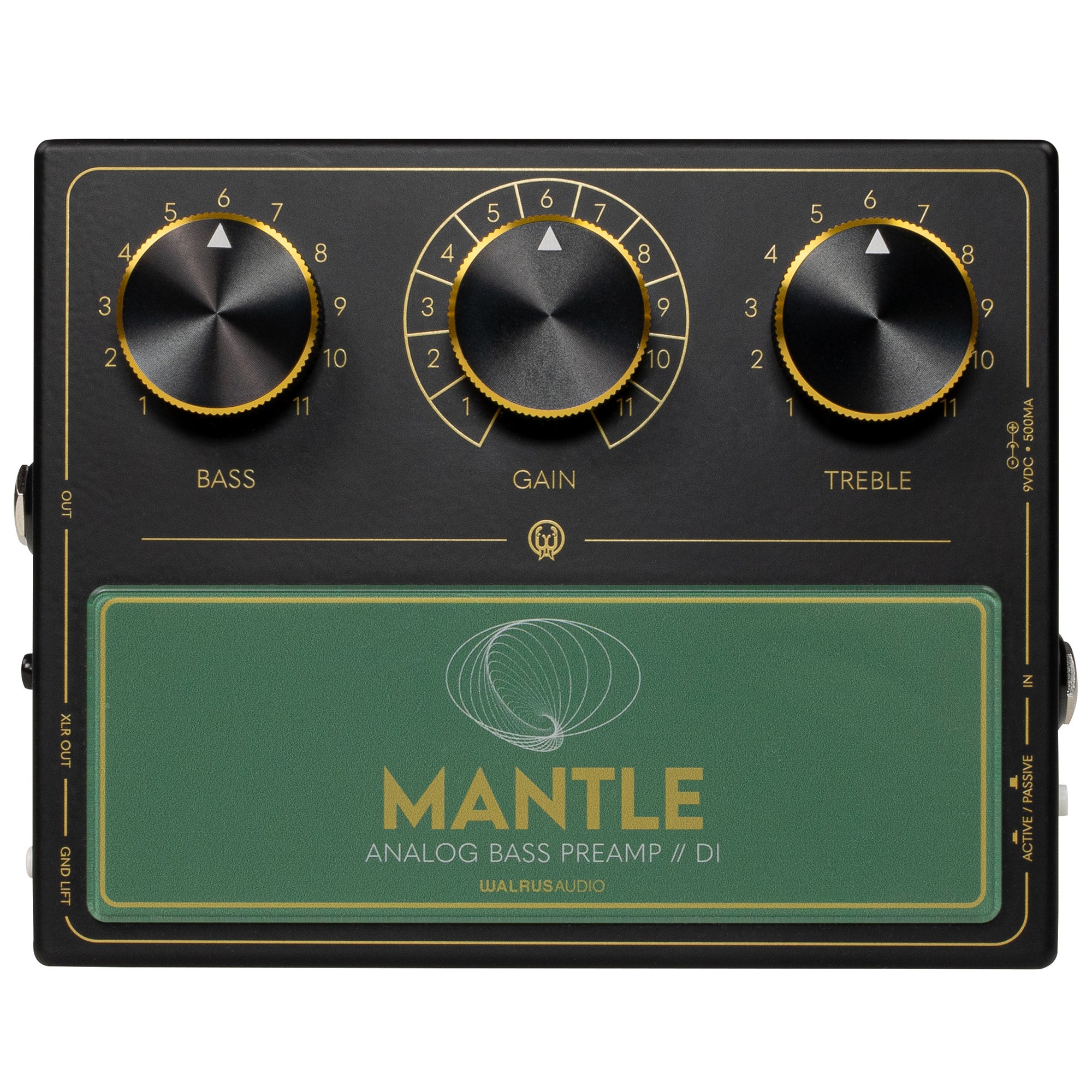 Walrus Audio Mantle Bass Pre-Amp DI Direct Box Pedal Black