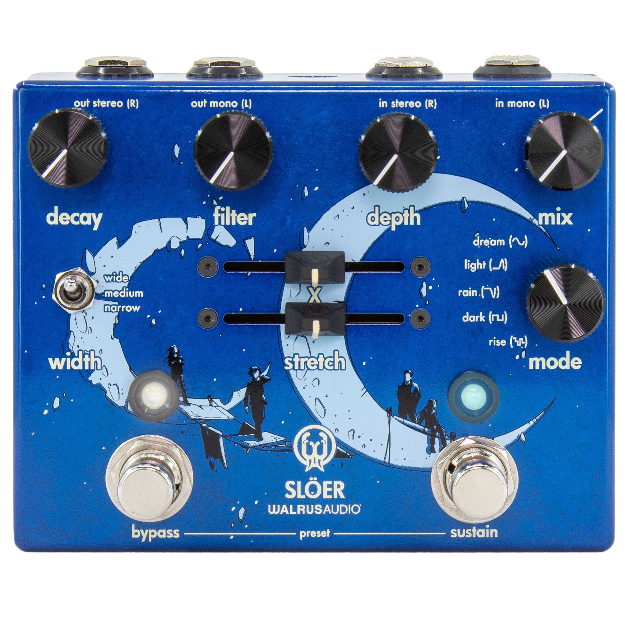 Walrus Audio SLOER Stereo Ambient Reverb Pedal Blue