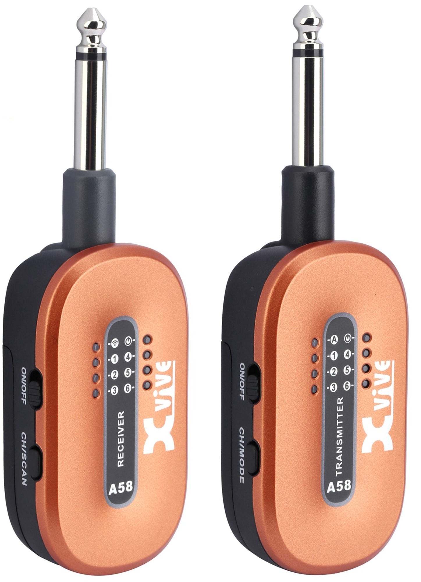 Xvive A58 Orange 5 Ghz Wireless Guitar System