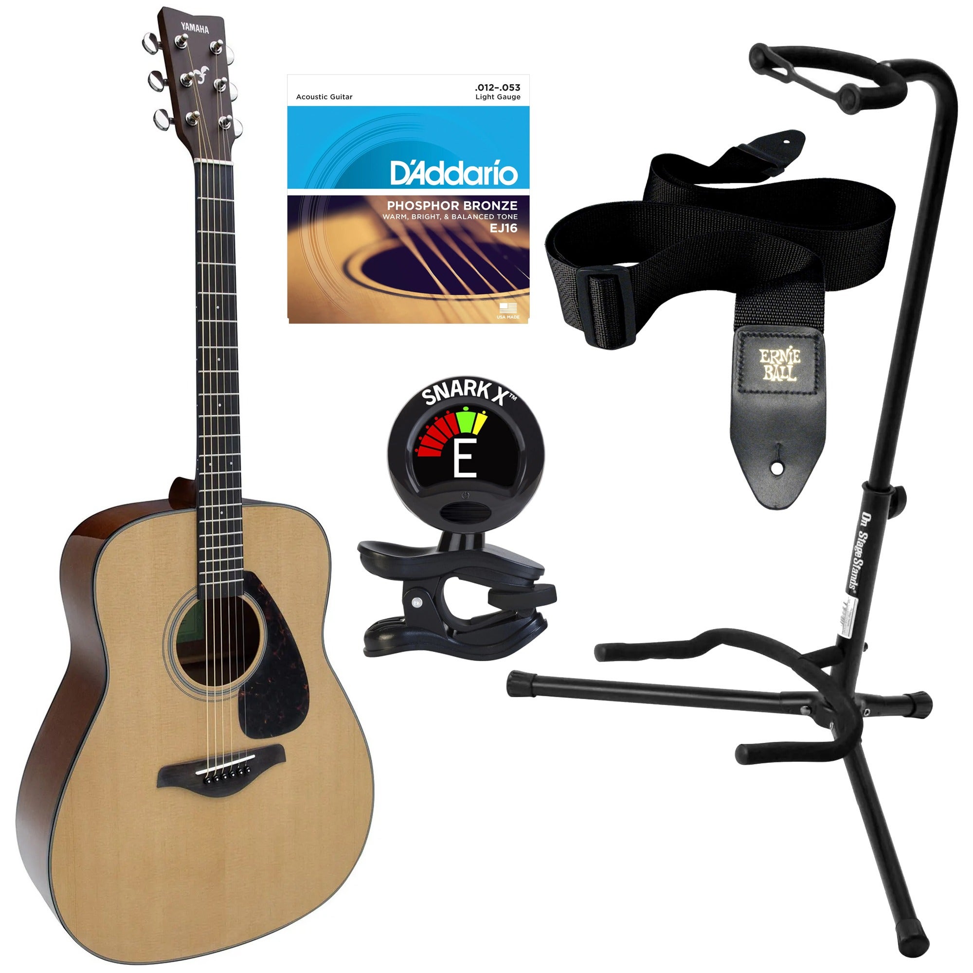 Yamaha FG800J Folk Acoustic Guitar Package