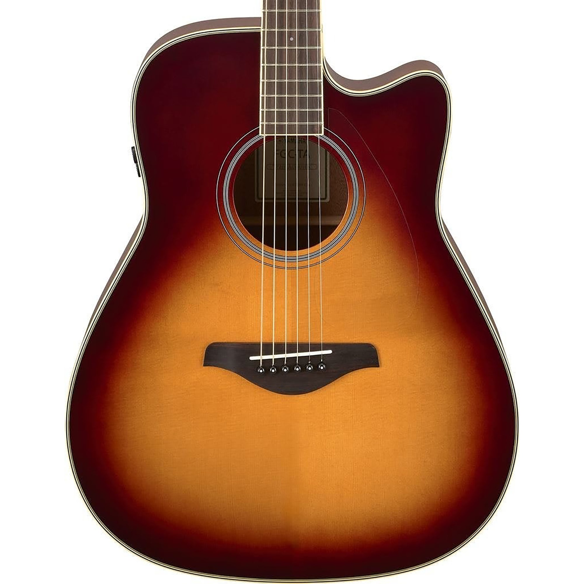 Yamaha FGC-TA Cutaway TransAcoustic Guitar Brown Sunburst