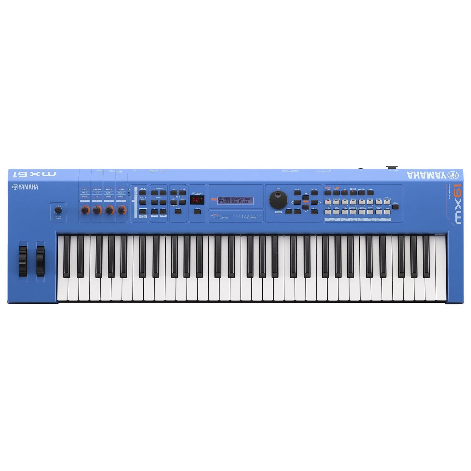 Yamaha MX61BU 61 Key Keyboard Synthesizer in Blue