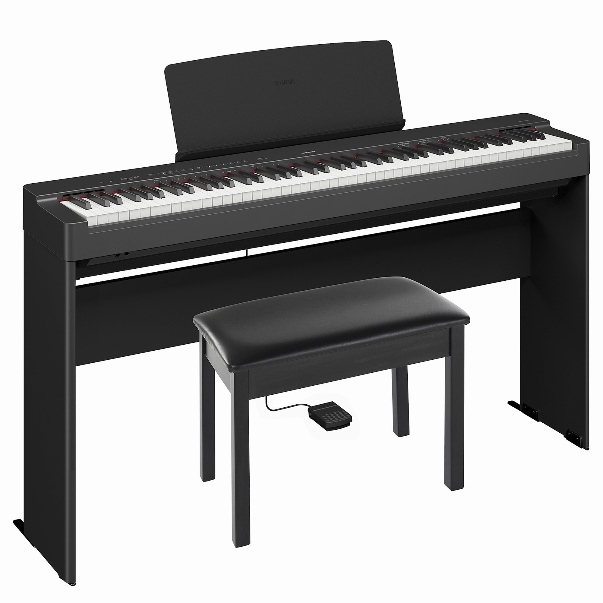 Yamaha P225 88-Key Digital Piano Black with Stand Bench