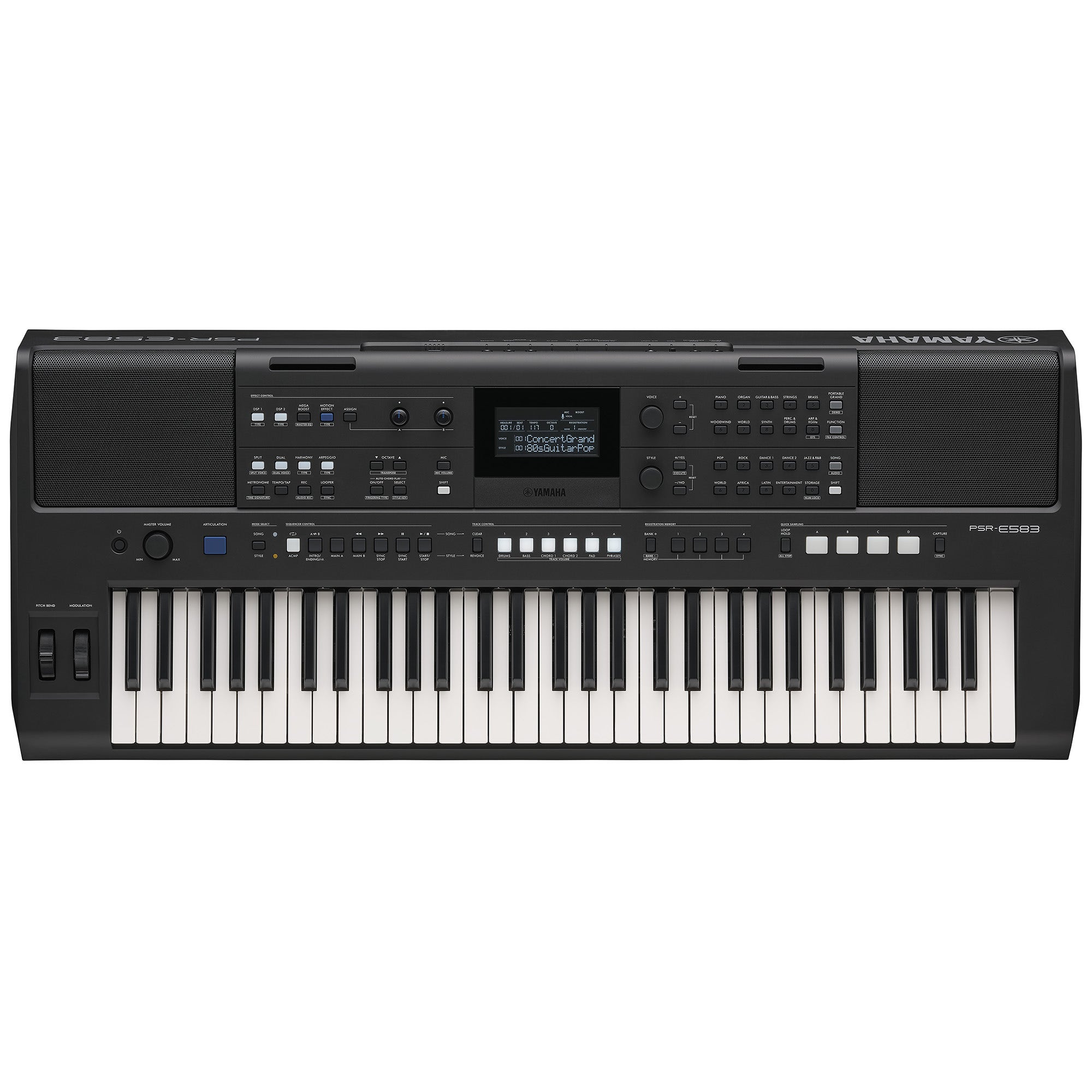 Yamaha PSRE583 61-Key Portable Keyboard with Power Adapter