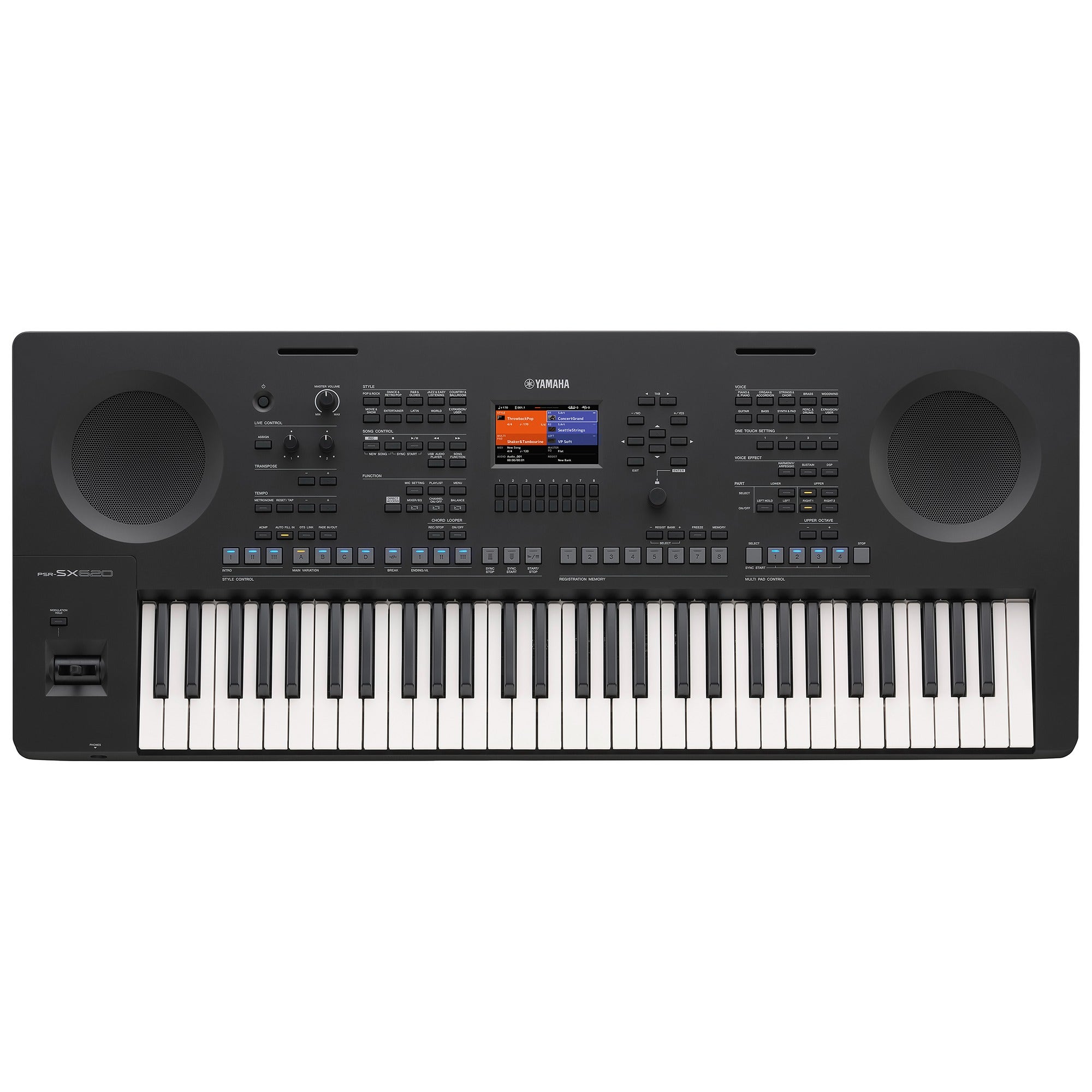 Yamaha PSRSX620 61-Key Arranger Keyboard with Power Supply