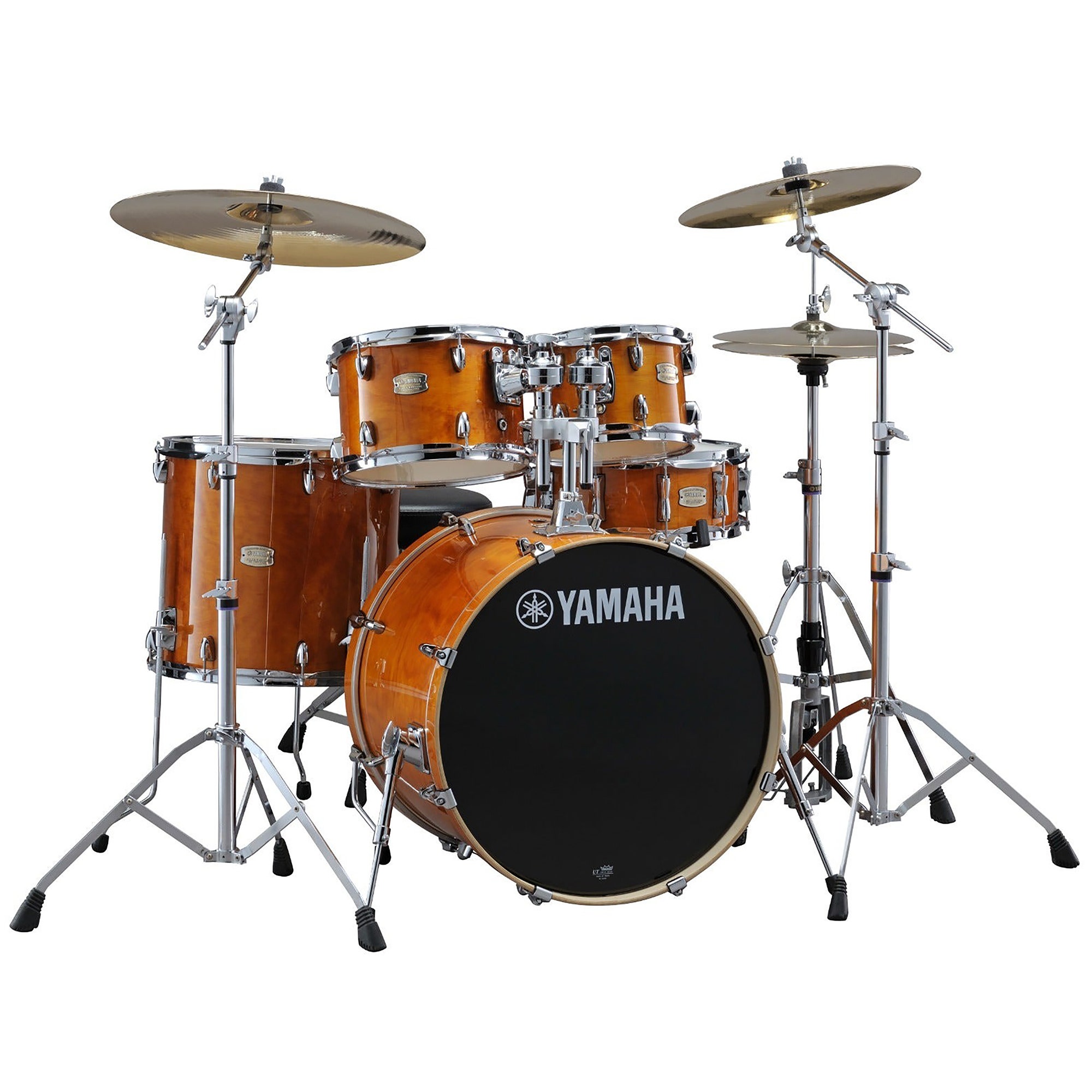 Yamaha SBP-2F5 Stage Custom Birch 5-Piece Shell Kit with 22" Bass Honey Amber