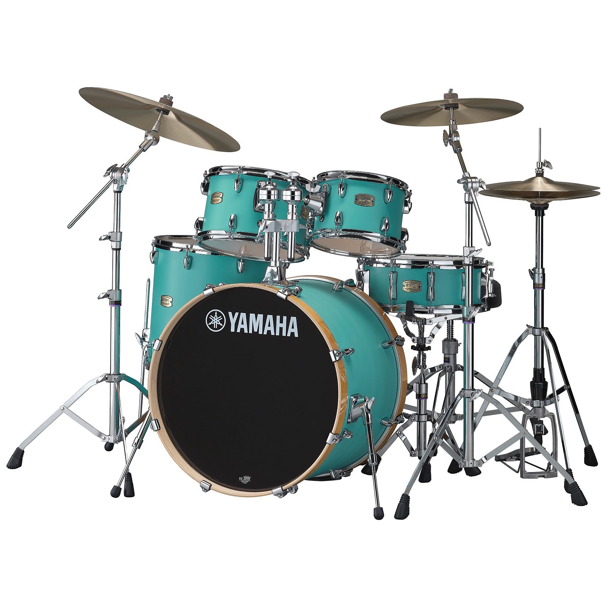 Yamaha SBP-2F5 Stage Custom Birch 5-Piece Shell Kit with 22" Bass Drum Surf Green