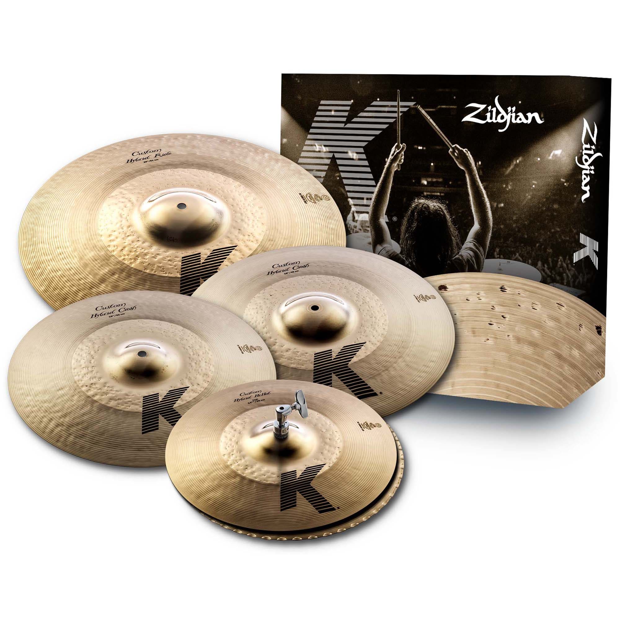 Zildjian K Custom Hybrid Cymbal Set 14 Hihats 16 & 18 Crash 20 Ride