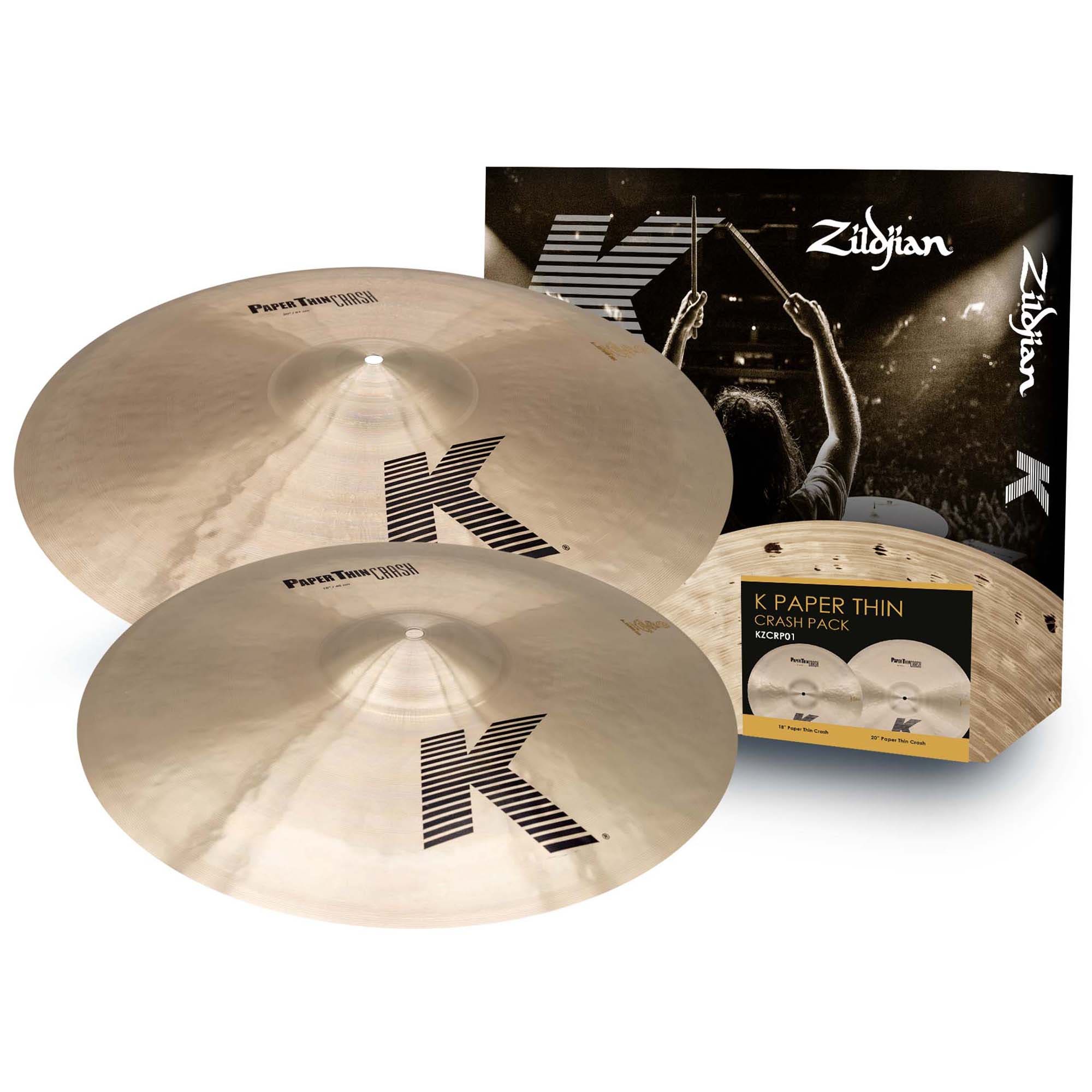 Zildjian K Paper Thin 18 and 20 Inch Crash Pack