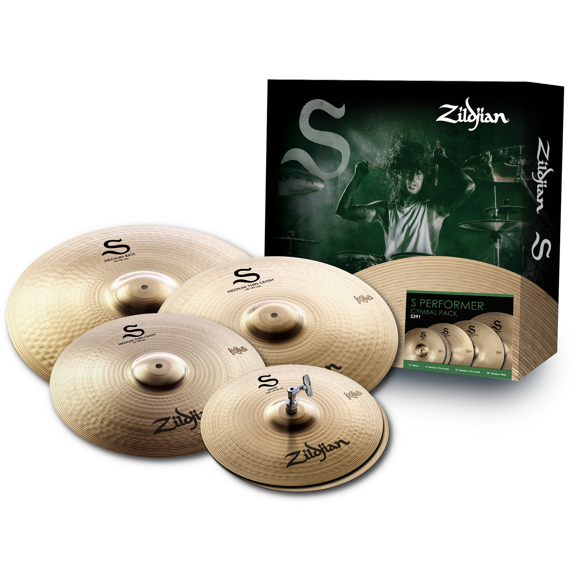 Zildjian S Series Performer Cym Set 14 Hihats 16-18 Crash 20 Ride