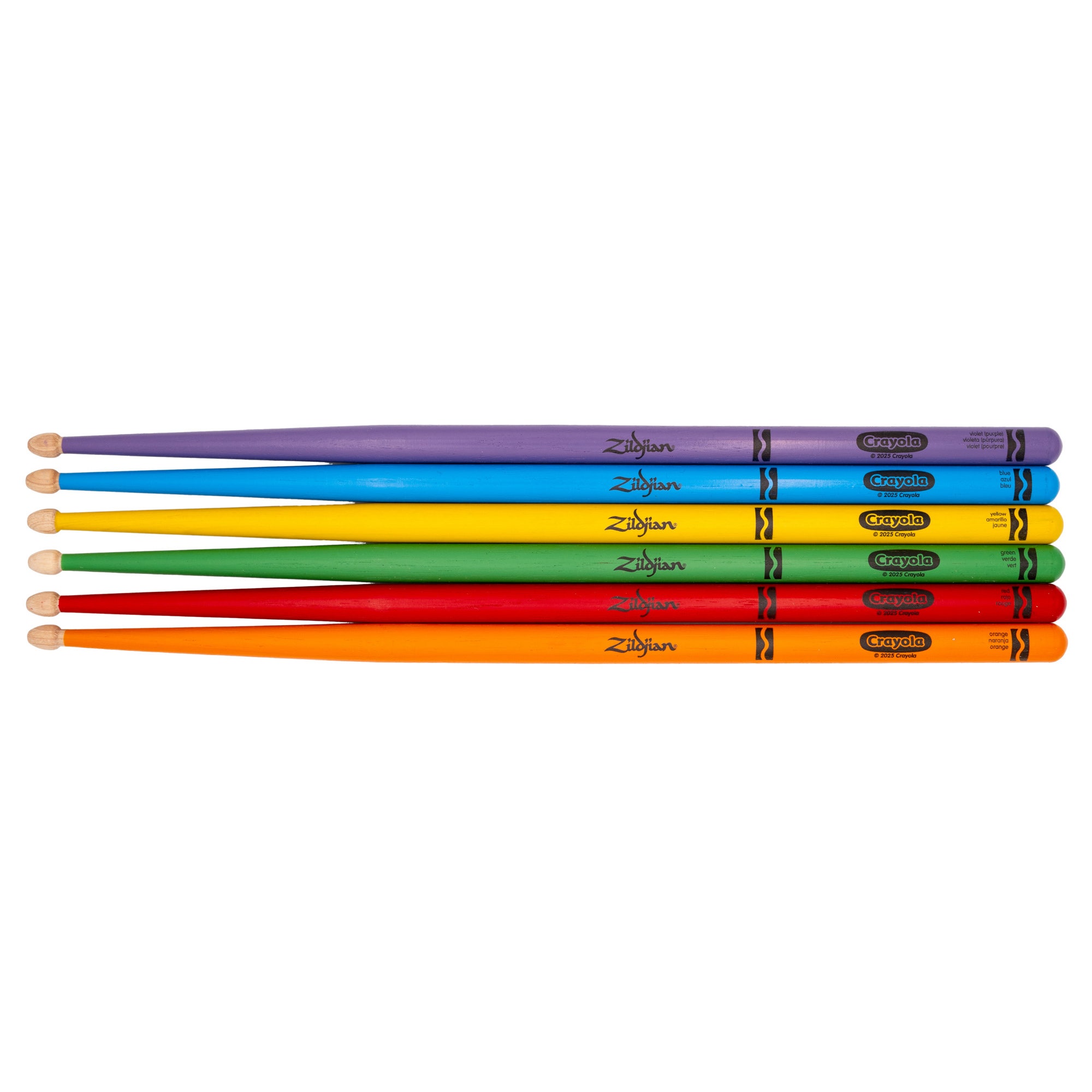 Zildjian Crayola Kids Drumsticks 6 Pack with Pad