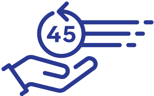 45 Day return icon