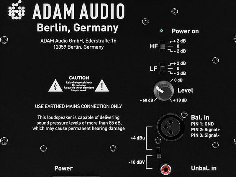 Adam T7V Power, Headroom and Connections