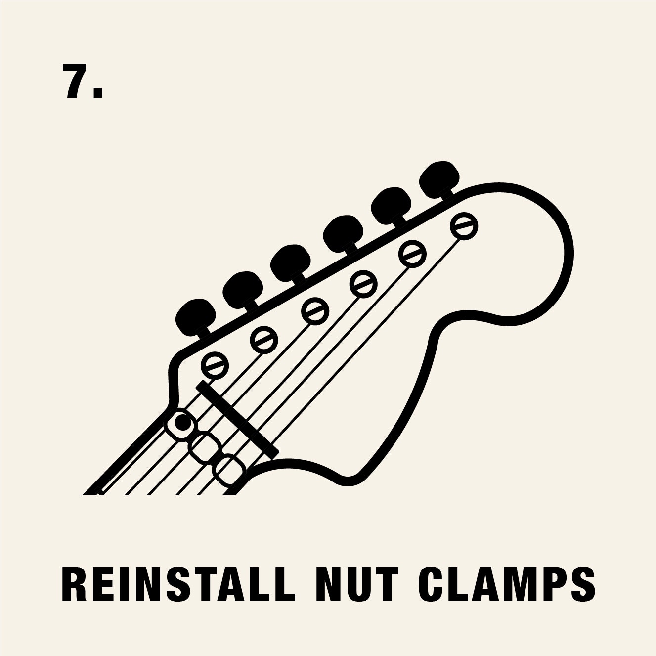 Changing strings on a floyd rose bridge