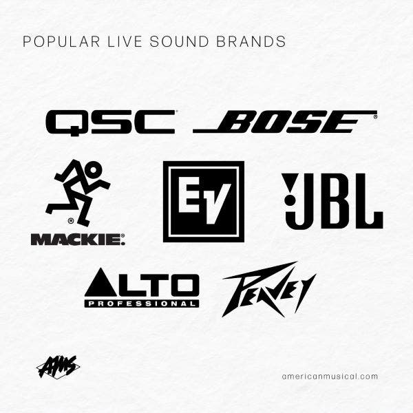 Popular live sound equipment brands