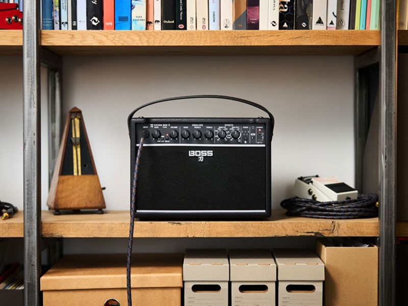Boss Katana-Mini X Big Tone in a Tiny Timber Box