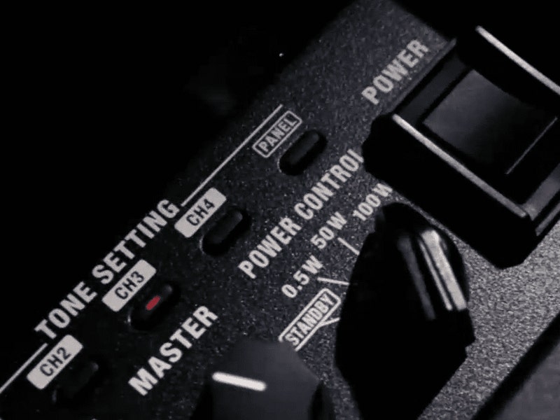 Boss Katana guitar amp wattage selector