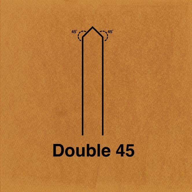 Double 45 drum bearing edge
