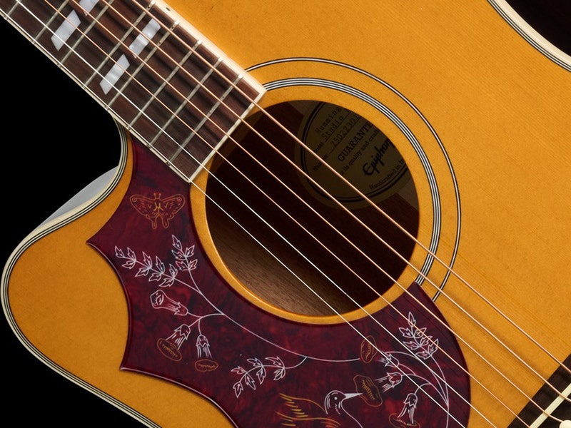Epiphone Hummingbird Studio EC Smooth Sailing Up the Neck
