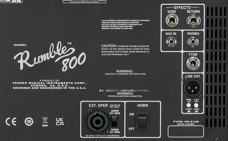 Fender Rumble 800 Ready for the Stage and Studio