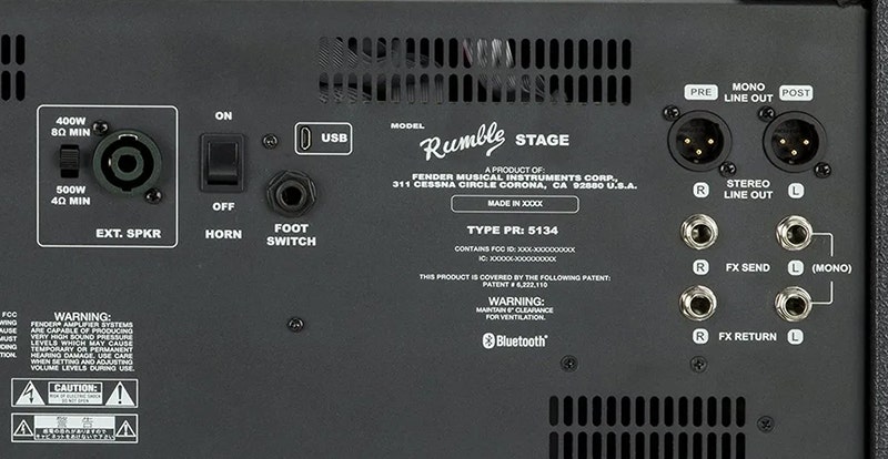Fender Rumble Stage 800 Playability Features