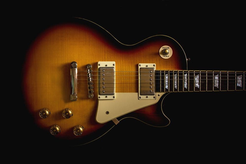 Gibson Les Paul with fixed bridge hard stop tailpiece