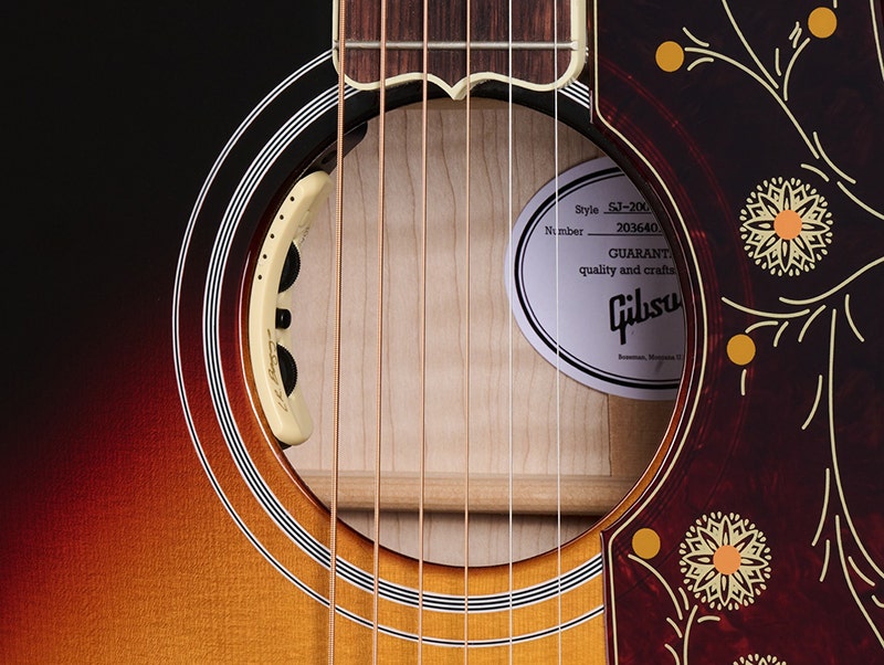 Gibson SJ-200 Stage-Ready Electronics and Premium Hardware