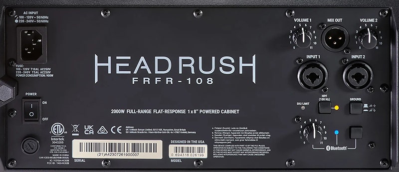 Headrush FRFR108 MKII 2000 Watt Powered Cabinet with Bluetooth