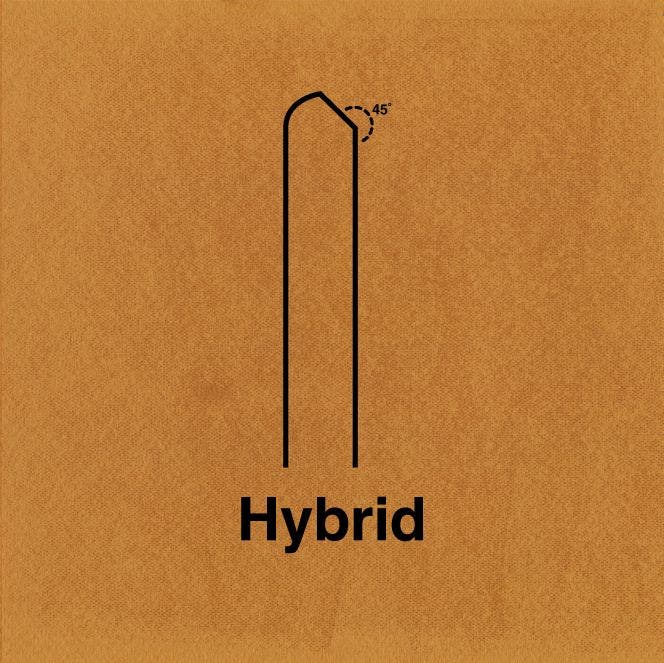 hybrid drum bearing edge
