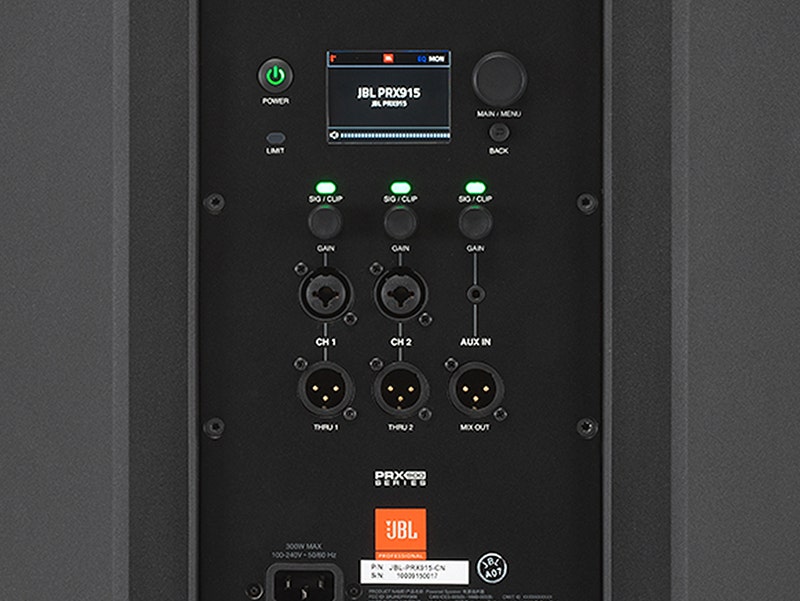 JBL PRX915 Total Tonal Control at Your Fingertips