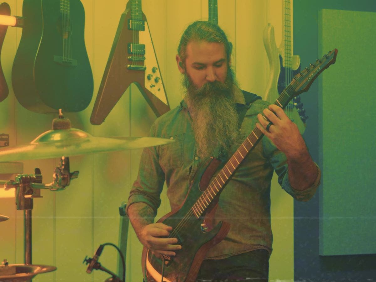 Kevin Antreassian playing with The Sawtooth Grin at American Musical Supply