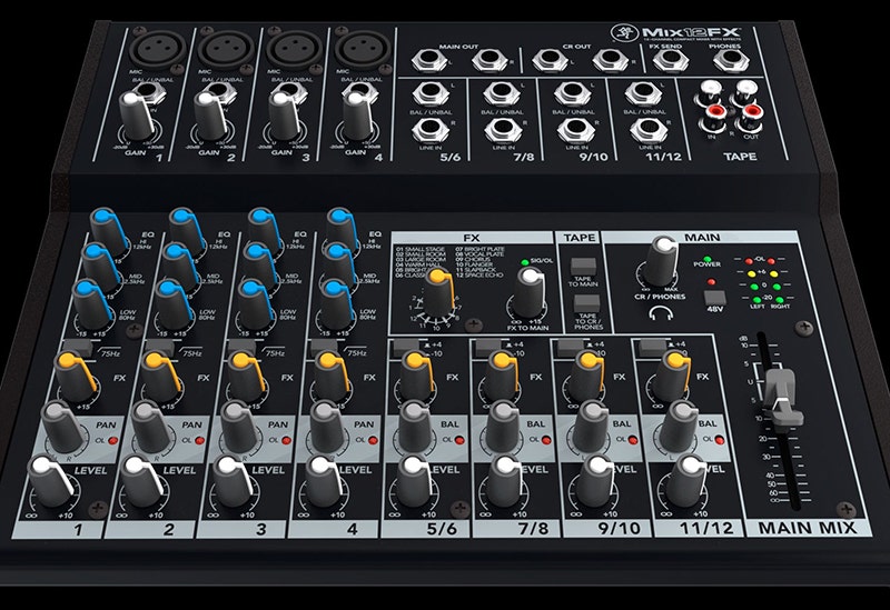 Mackie Mix12FX 12 Powerful Built-In Effects