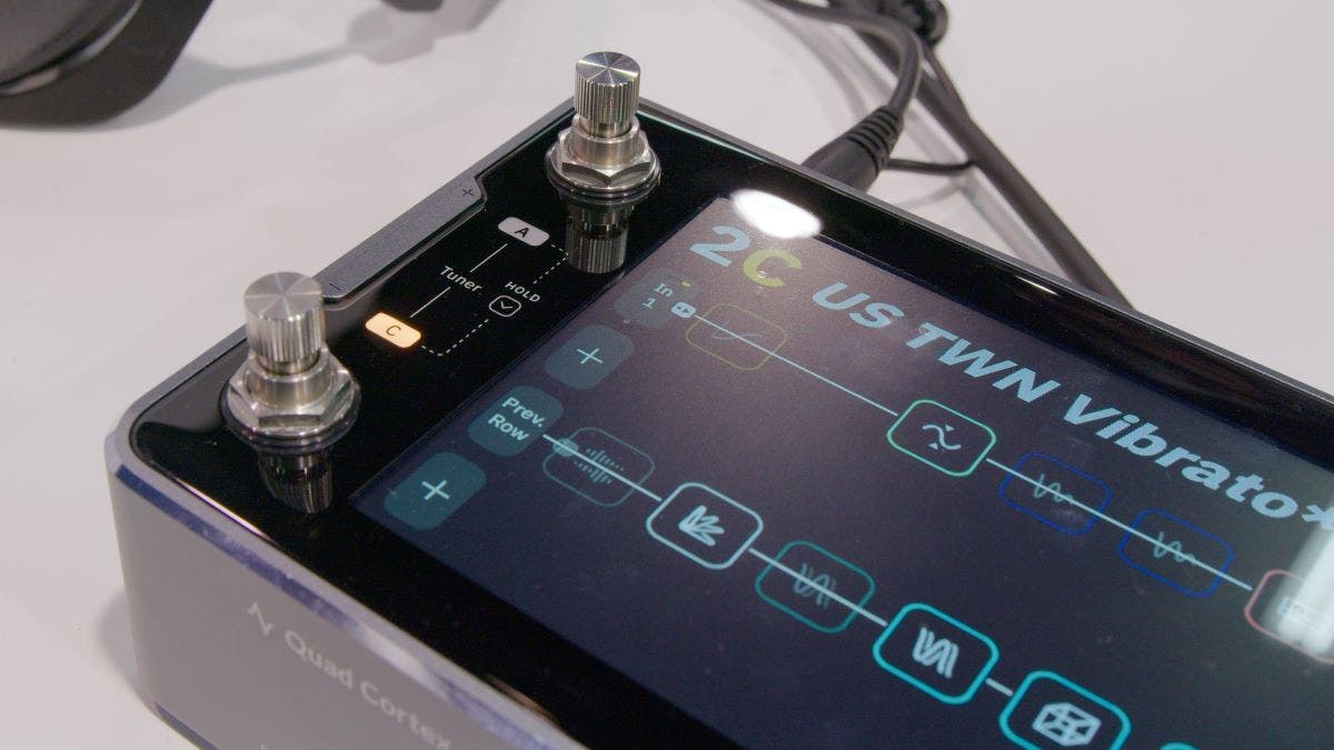 Neural DSP Quad Cortex Mini closeup at NAMM 2026 American Musical Supply