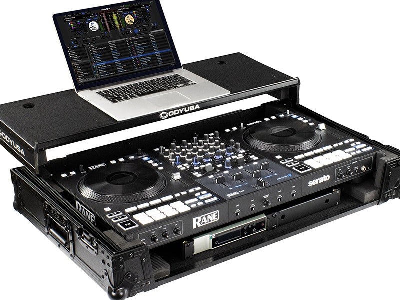 Odyssey RANE FOUR Black Label Flight Case Built for the Road, Styled for the Show