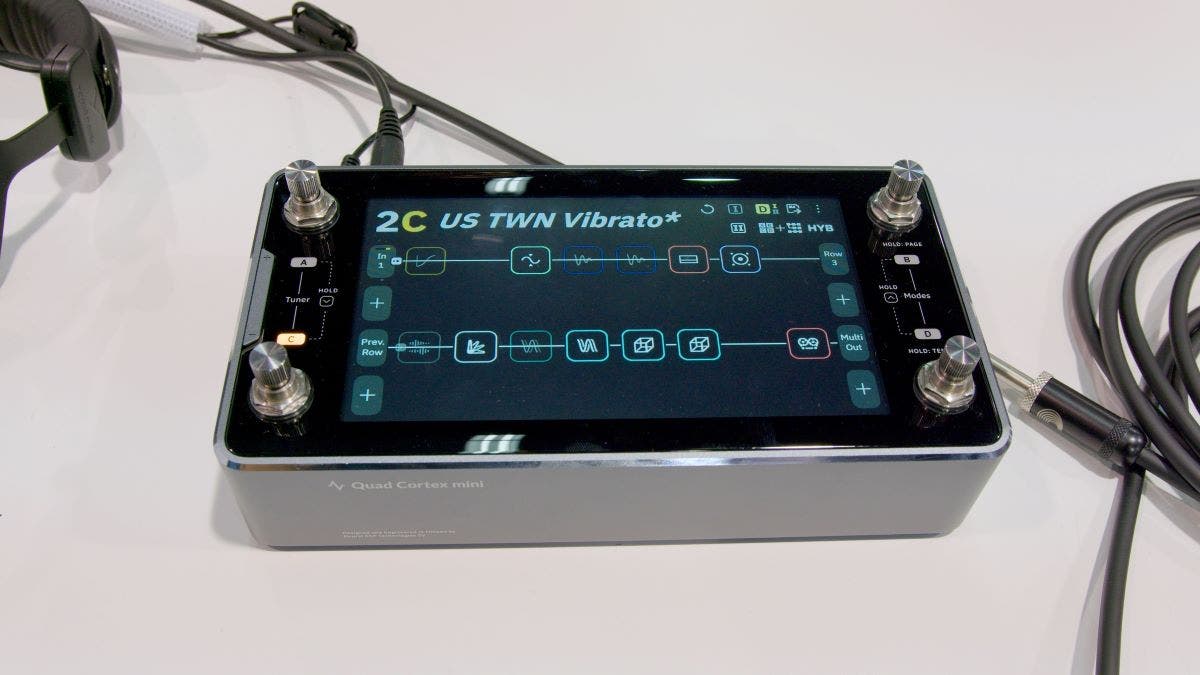 Neural DSP Quad Cortex Mini at NAMM 2026 wide shot American Musical Supply