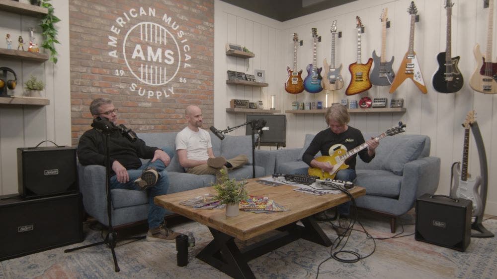 Thomas Blug playing BluGuitar amps at American Musical Supply
