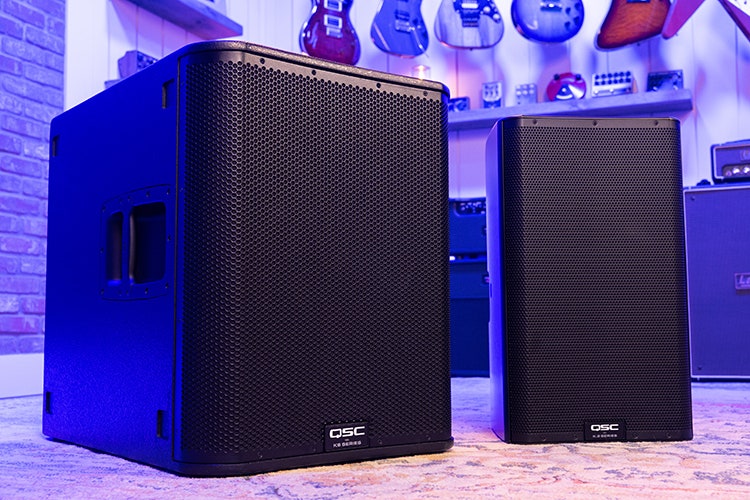 QSC PA speakers