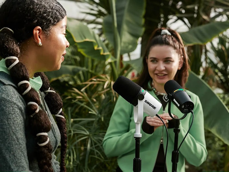 Shure MV7+ Podcast Microphone and Desktop Stand Studio Sound, mInus the Studio