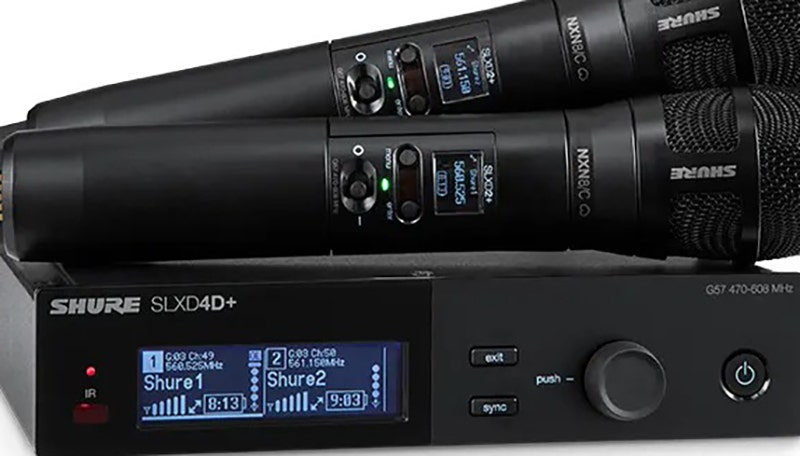 Shure SLX-D+ Digital 2-Channel Wireless Microphone System Go Anywhere, Go Wireless