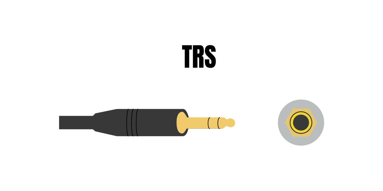 Graphic of a 3.5mm TRS cable at American Musical Supply
