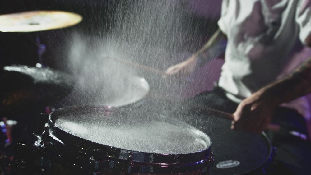 Tom drum on a drum set