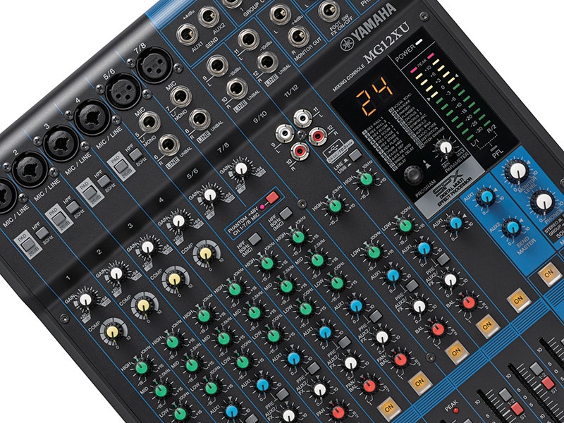 Yamaha MG12XU 12 Channel Stereo USB Mixer with Effects | American