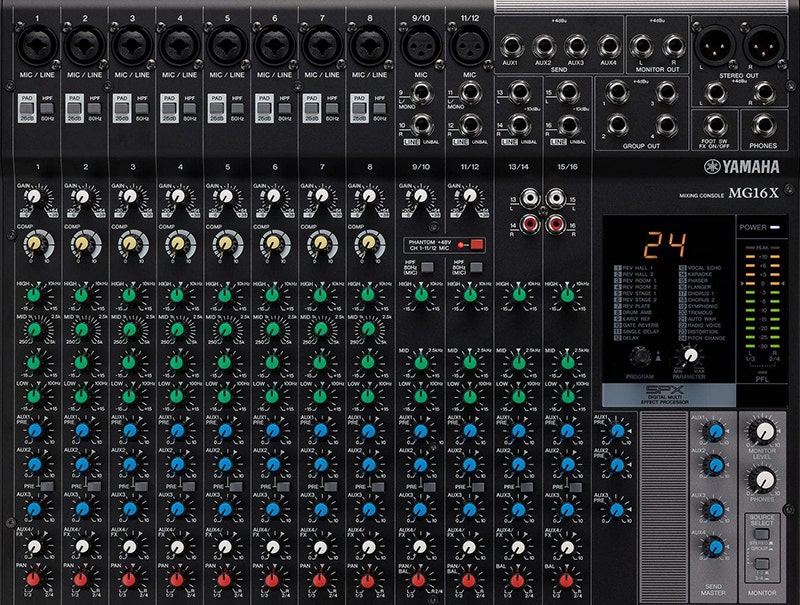 Yamaha MG16XCV Stereo Mixer with Effects | American Musical Supply