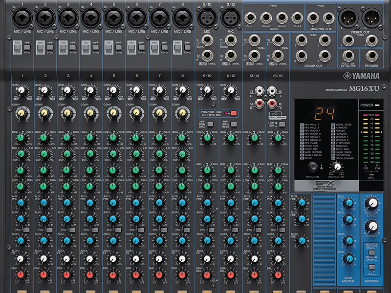 Yamaha MG16XU Intuitive Dynamics and Effects