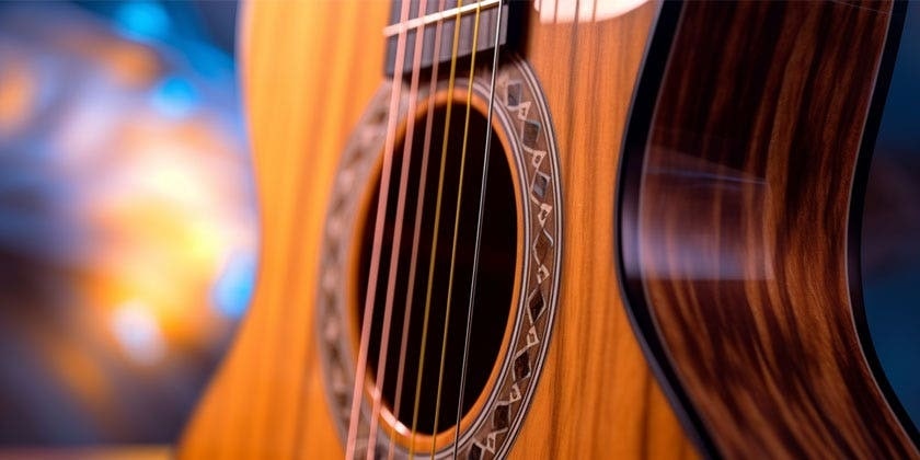 Acoustic Guitar Closeup